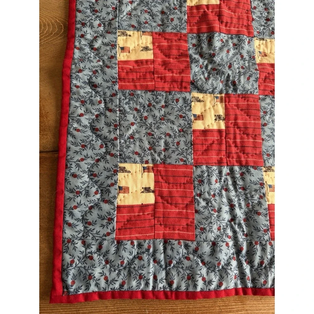 Vintage Patriotic Flag & Stars Primitive Handmade DAUGHTER OF THE UNION 16x18